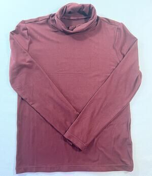 QBK Boys Burgundy Long Sleeve Turtleneck, Size 10